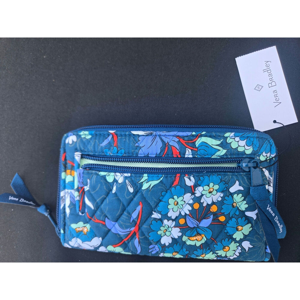Vera Bradley RDIF Turn Lock Wallet Floral Bursts NWT - Picture 3 of 11